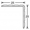 Hliníková lišta 25x25 mm