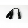 Kabel Y - 2x XLR M - 1x XLR F