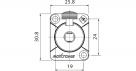 Panelový jack 6,3 stereo RJ3FD-BT, černý