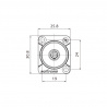 Panel jack 3,5mm stereo