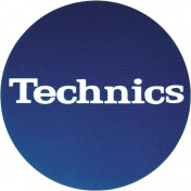 Slipmat Technics Blue/White logo