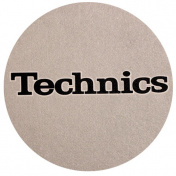 Slipmat Technics silver/black logo