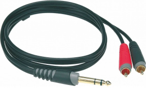 Kabel AY3-0300 jack 6,3mm - 2x RCA, 3m