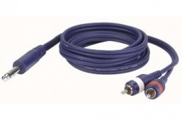 Kabel Jack 6,3 mm stereo - 2x RCA, délka 3 m