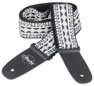 Hootenanny Embroidery Cotton Strap Black & White