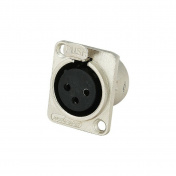 Panelový XLR F RX3FD, stříbrný