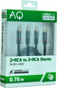 HQ kabel RCA - RCA 0,75m