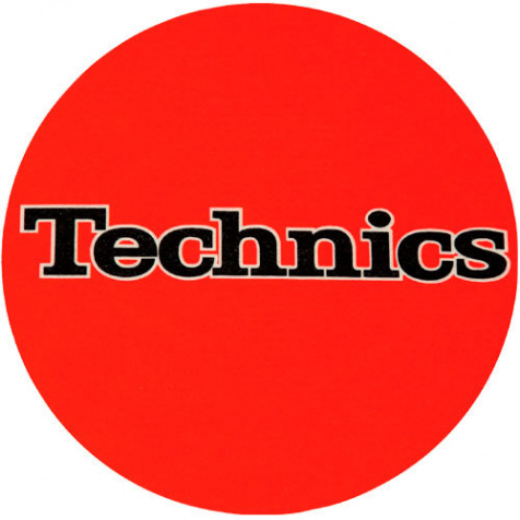 Slipmat Technics Orange/Black logo