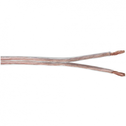 Kabel reproduktorový  2x 2,5 mm  transparent