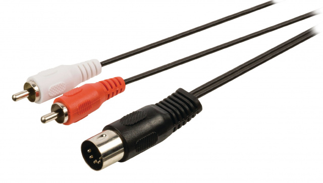 Kabel DIN5 vidlice / 2x RCA, 1m