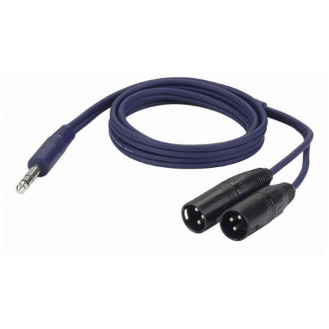 FL36150 1x Jack 6,3 stereo - 2x XLR M 1,5m