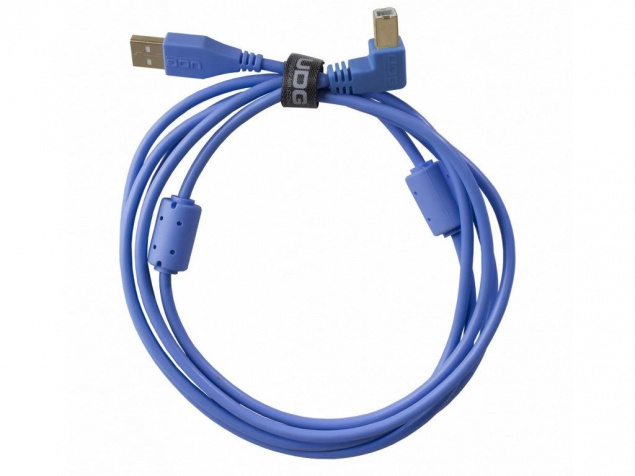 Ultimate Audio Cable USB 2.0 A-B Blue Angled 2m