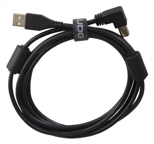 Ultimate Audio Cable USB 2.0 A-B Black Angled 2m