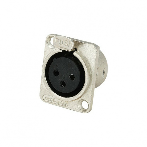 Panelový XLR F RX3FD, stříbrný