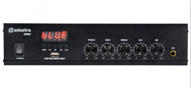 DM60 digitální 100V mixážní zesilovač 60W
