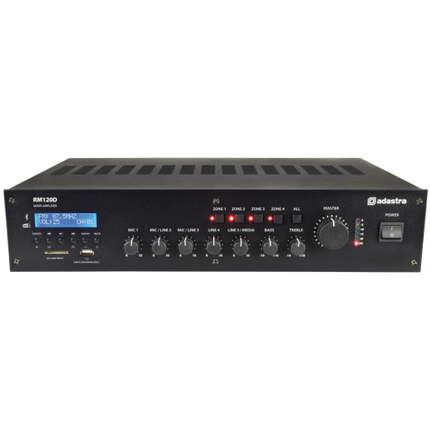 RM120D 100V mixážní 4-zónový zesilovač, FM/DAB+