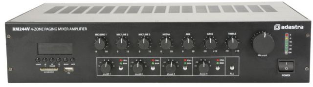 RM244V, 100V 4-zónový mixážní zesilovač