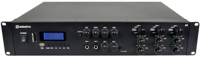 A6  3-zónový zesilovač 6x100W BT/MP3/FM