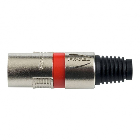 Konektor 3pin XLR M červený