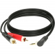 Jack 3,5 angle - 2x RCA 2m AY7A0200