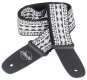 Hootenanny Embroidery Cotton Strap Black & White